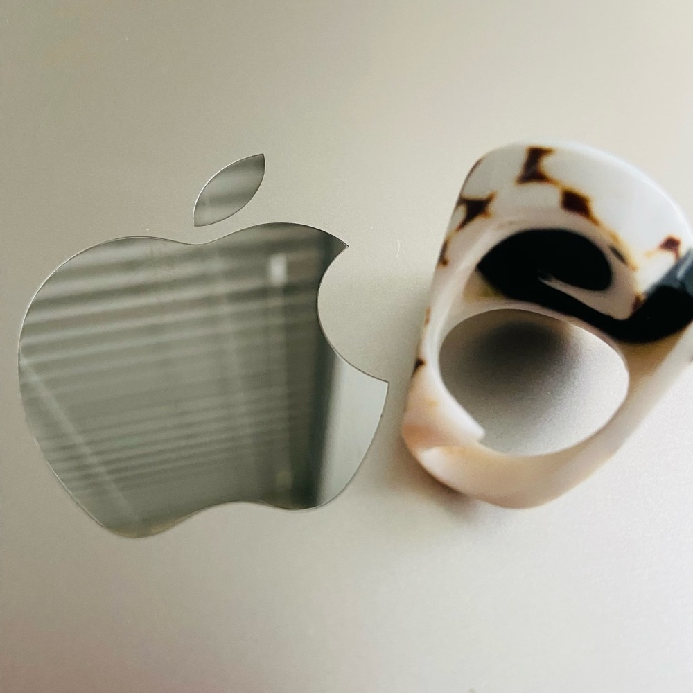 Very Cute Shell Ring With Abalone Shell Inlay - image 3